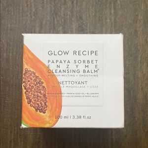 Glow Recipe Papaya Sorbet Enzyme Cleansing Balm with Orange and White Packaging